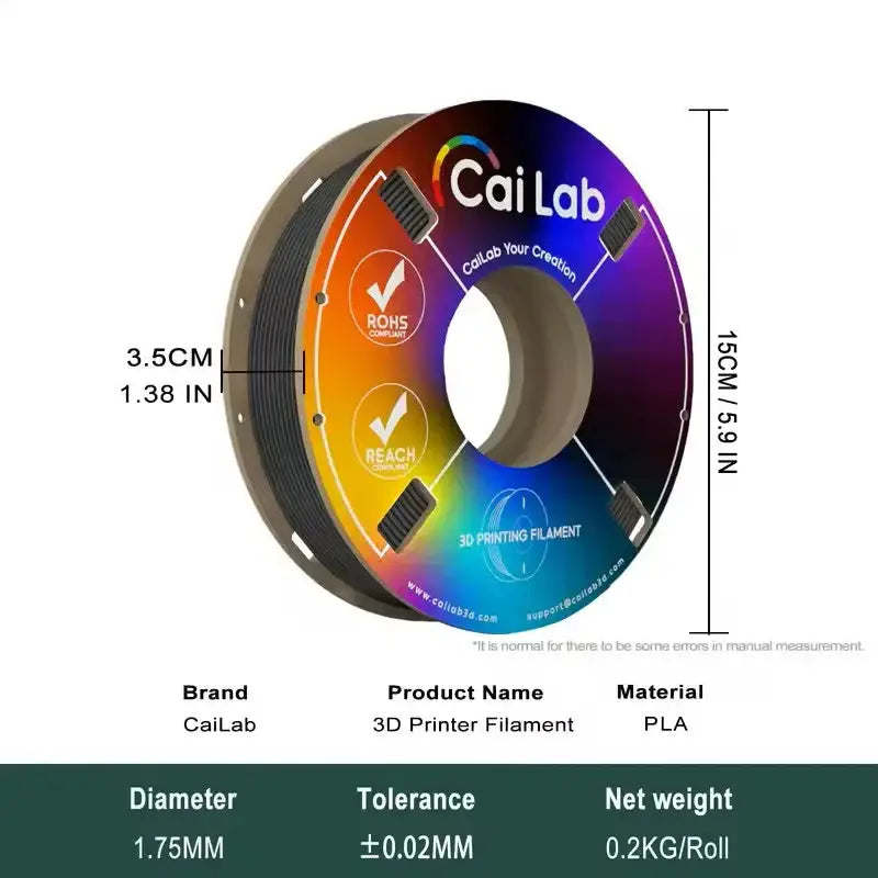 PLA 3D Printer Filament 1.75mm (200g) – High Toughness & Heat Resistant - SS