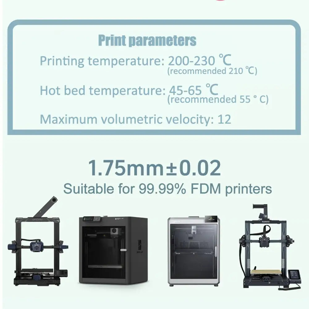 PLA+ High-Speed 3D Printer Filament 1.75mm (1KG) (different colours available) - HBC