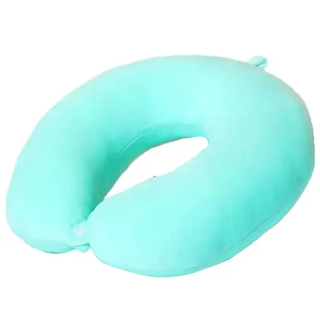 Plush U-Shaped Travel Neck Pillow (3 colours available) - Nap Pillow / Sky Blue - SS