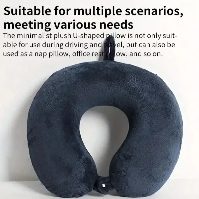 Plush U-Shaped Travel Neck Pillow (3 colours available) - SS