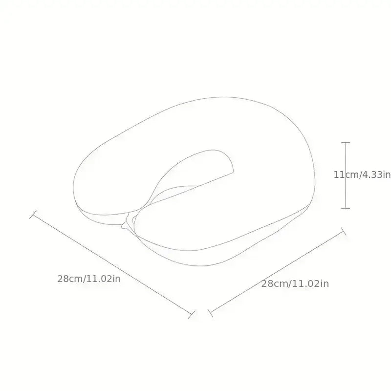 Plush U-Shaped Travel Neck Pillow (3 colours available) - SS
