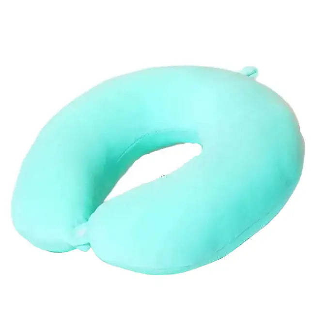 Plush U-Shaped Travel Neck Pillow (4 colours available) - Blue / Neck Pillow - SS