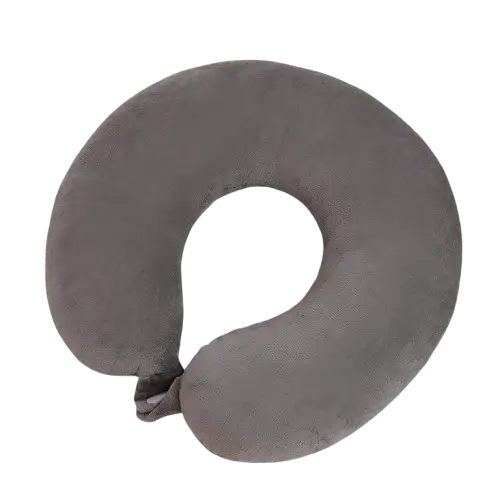 Plush U-Shaped Travel Neck Pillow (4 colours available) - Grey / Neck Pillow - SS