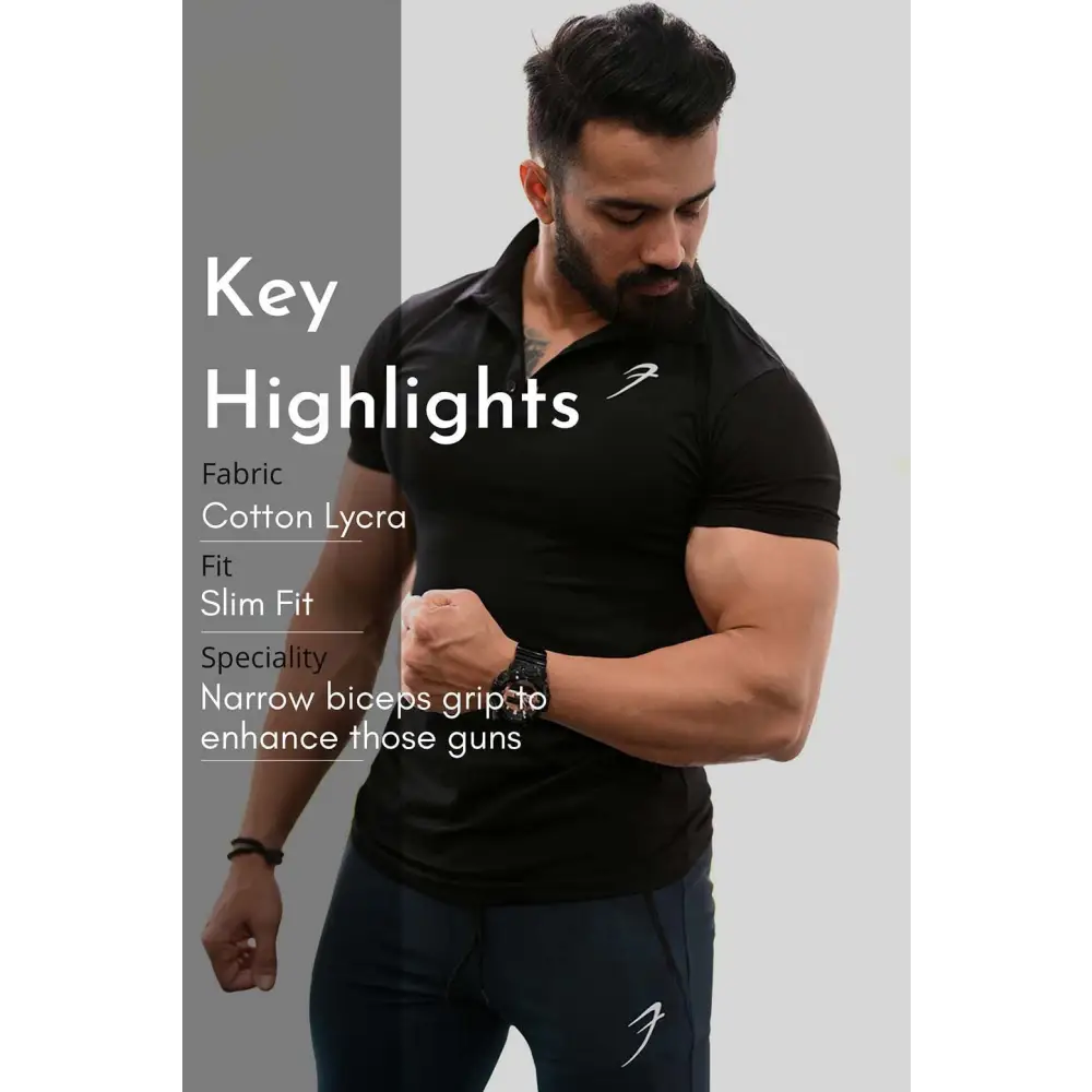 Polo T-shirt Black - Tshirts