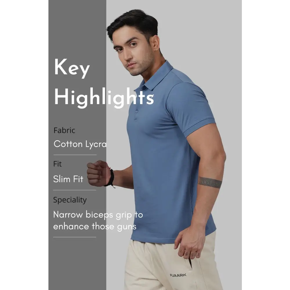 Polo T-shirt Dusk Blue - Tshirts