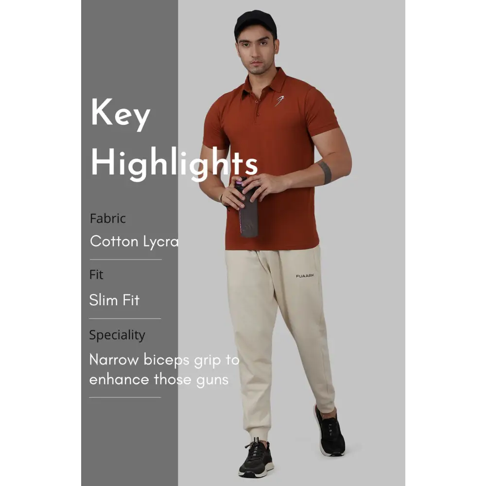 Polo T-shirt Salsa Brown - Tshirts