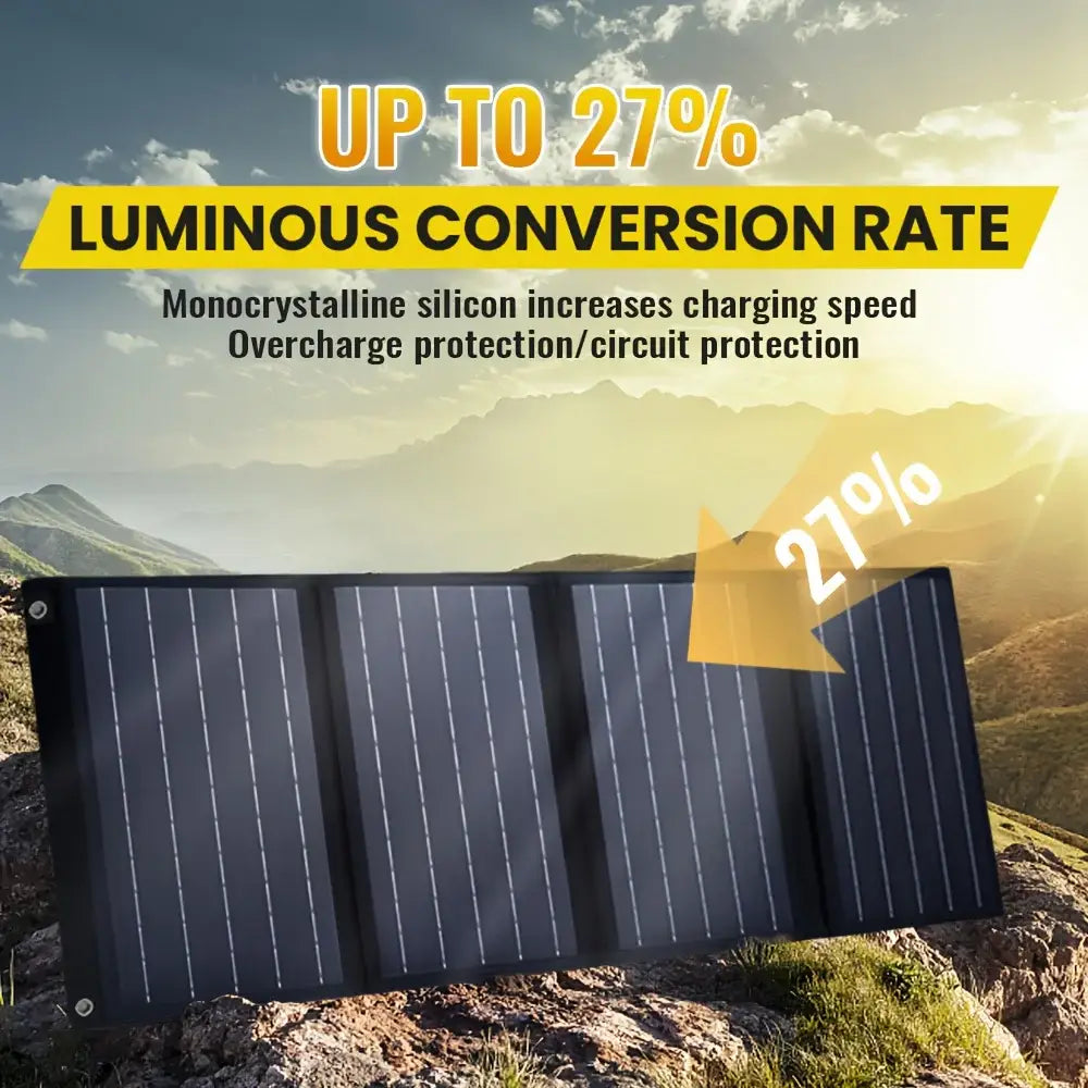 Portable 120W Solar Charging Panel Waterproof - 120W / Solar Panel - SS