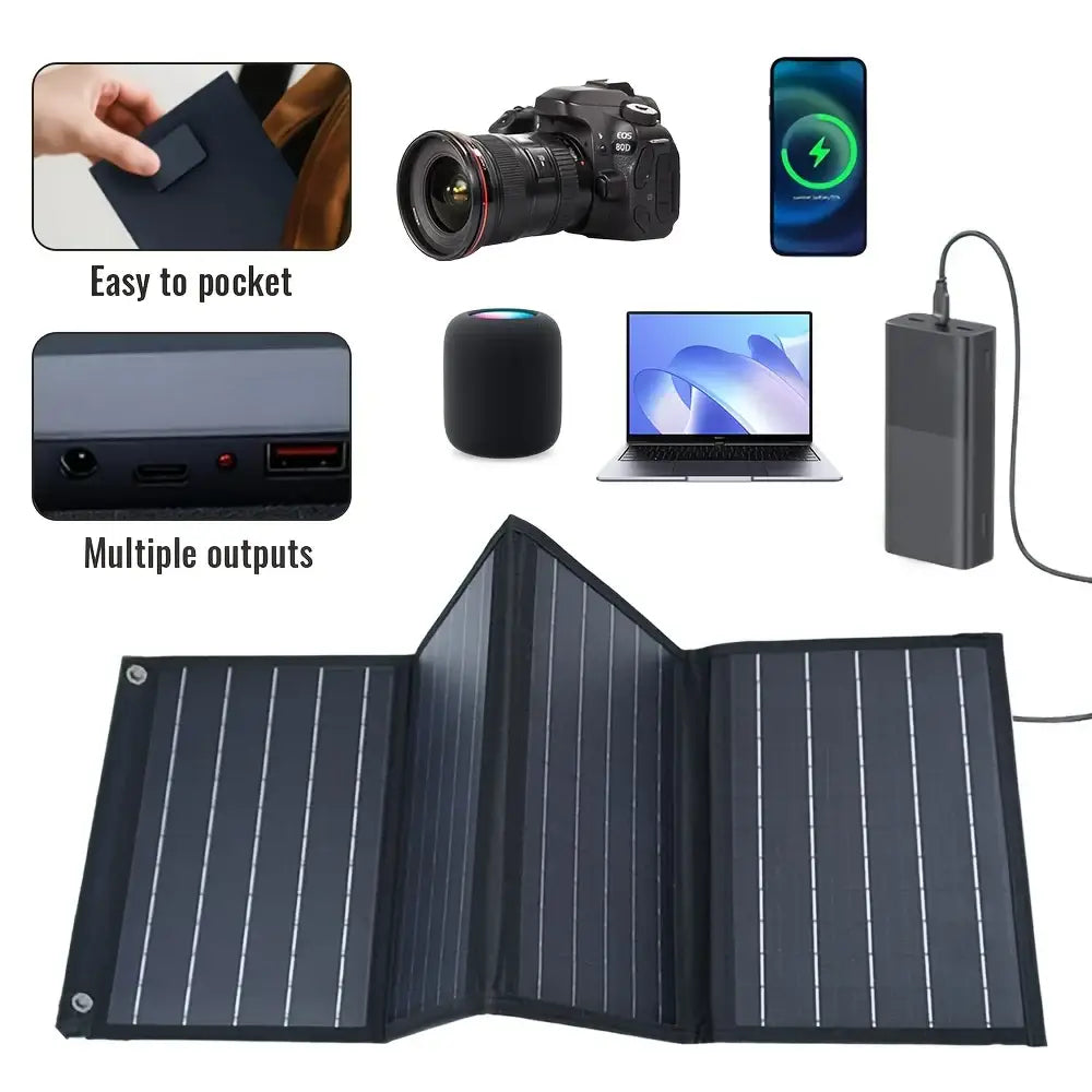 Portable 120W Solar Charging Panel Waterproof - 120W / Solar Panel - SS