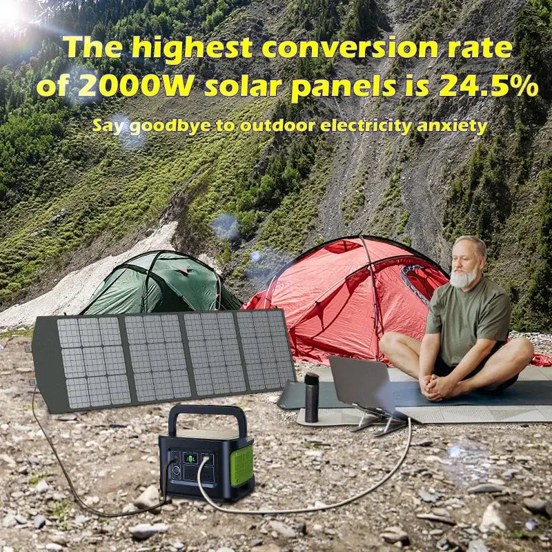 Portable 2000W Solar Charger with Bag - SS
