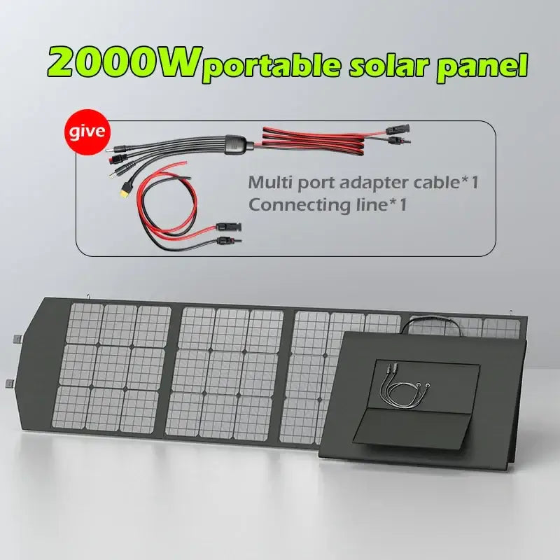 Portable 2000W Solar Charger with Bag - SS