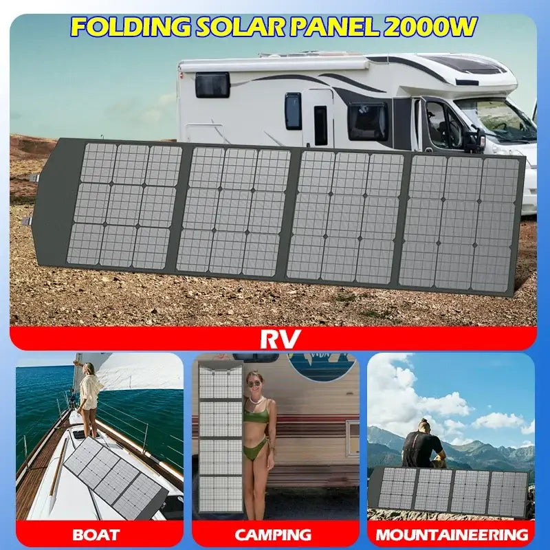 Portable 2000W Solar Charger with Bag - SS