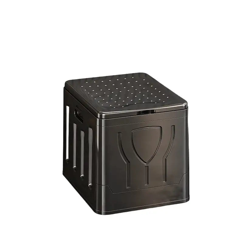 Portable 4-in-1 Outdoor Camping Toilet – Foldable & Odor-Proof - Black - SS