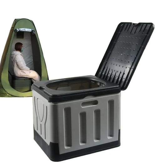 Portable 4-in-1 Outdoor Camping Toilet – Foldable & Odor-Proof - SS