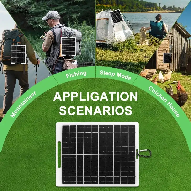 Portable 6V 10W Solar Charger Panel - 10W / Mobile Phone Charging Bank - SS