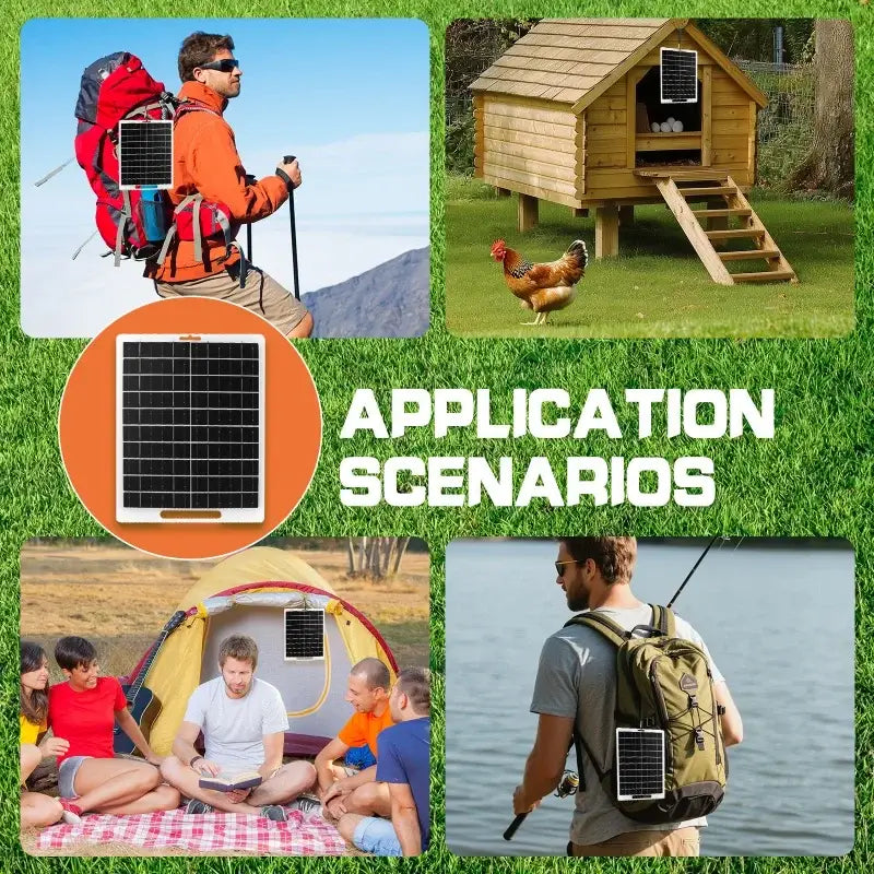 Portable 6V 10W Solar Charger Panel - 10W / Mobile Phone Charging Bank - SS