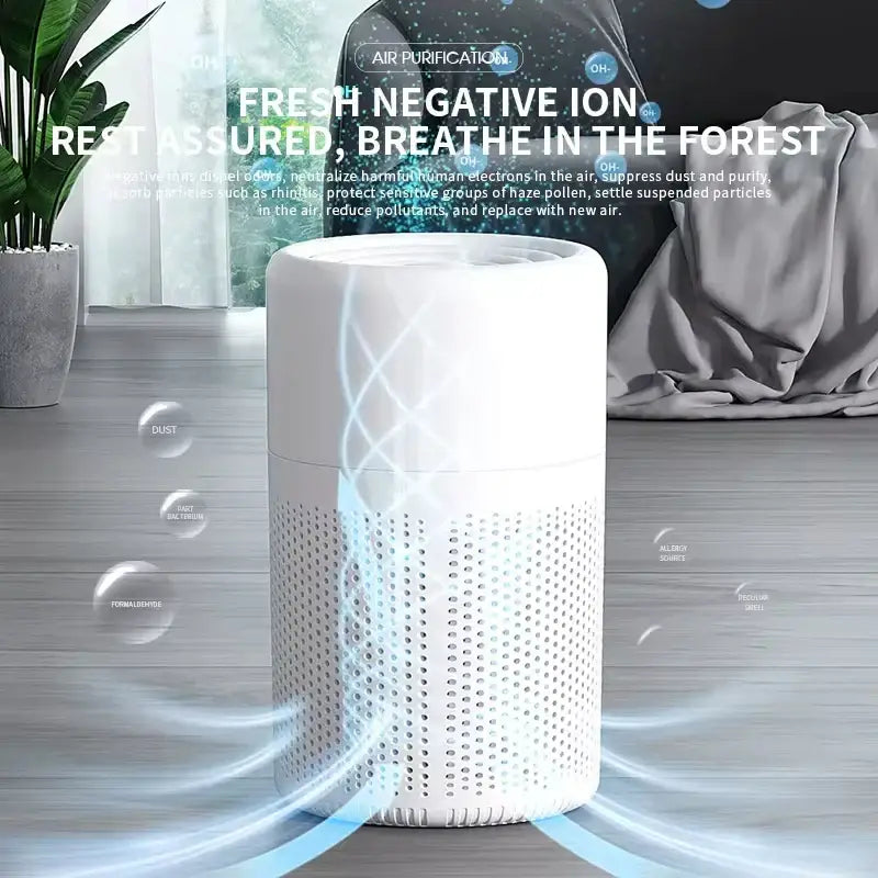 Portable Air Purifier – Blue Anion Deodorizer with Essential Oil Diffuser - HBC