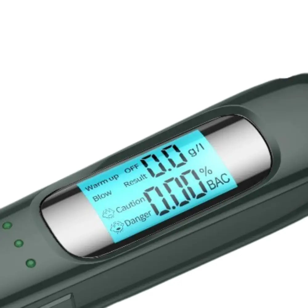 Portable Alcohol Detector with LCD & 3-Color Indicator - Breathalyzer - HBC