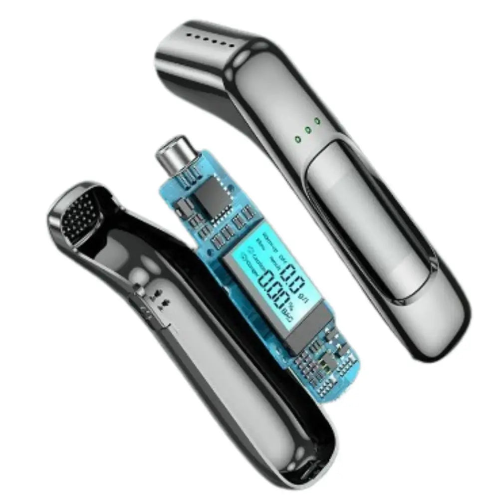 Portable Alcohol Detector with LCD & 3-Color Indicator - Breathalyzer - HBC