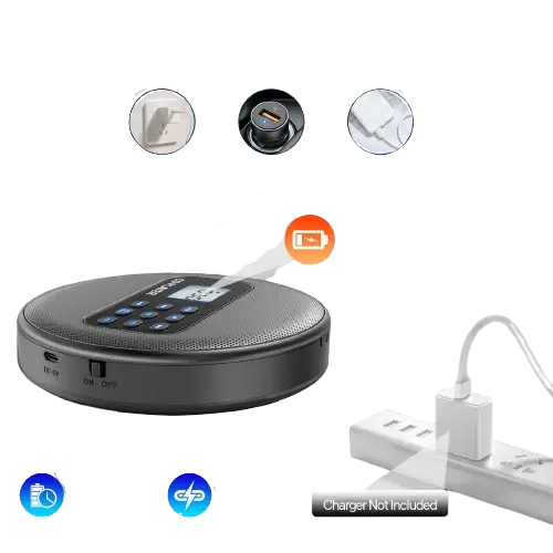 Portable Bluetooth CD Player - Grey / Portable CD Player - SS