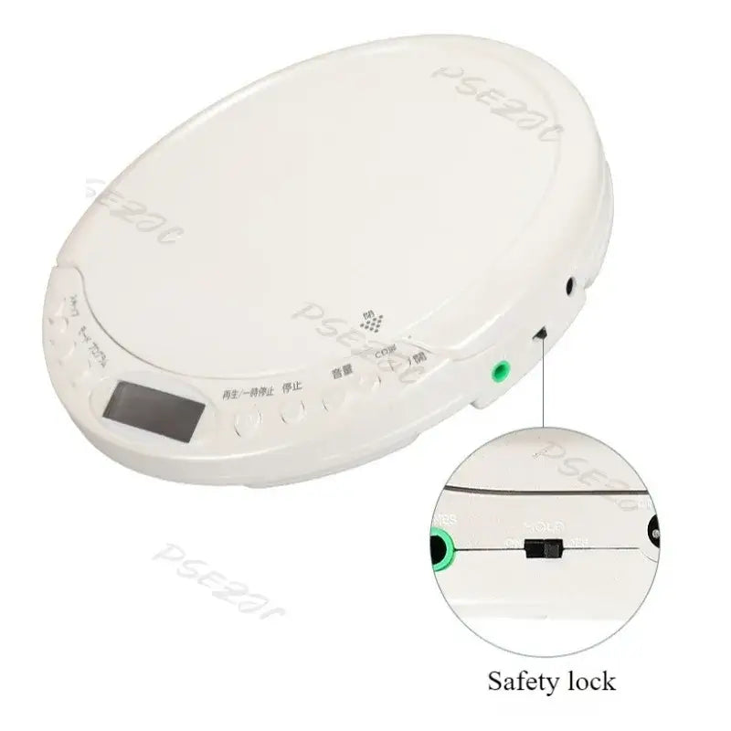 Portable Bluetooth CD Player with Display (Black & White) - SS