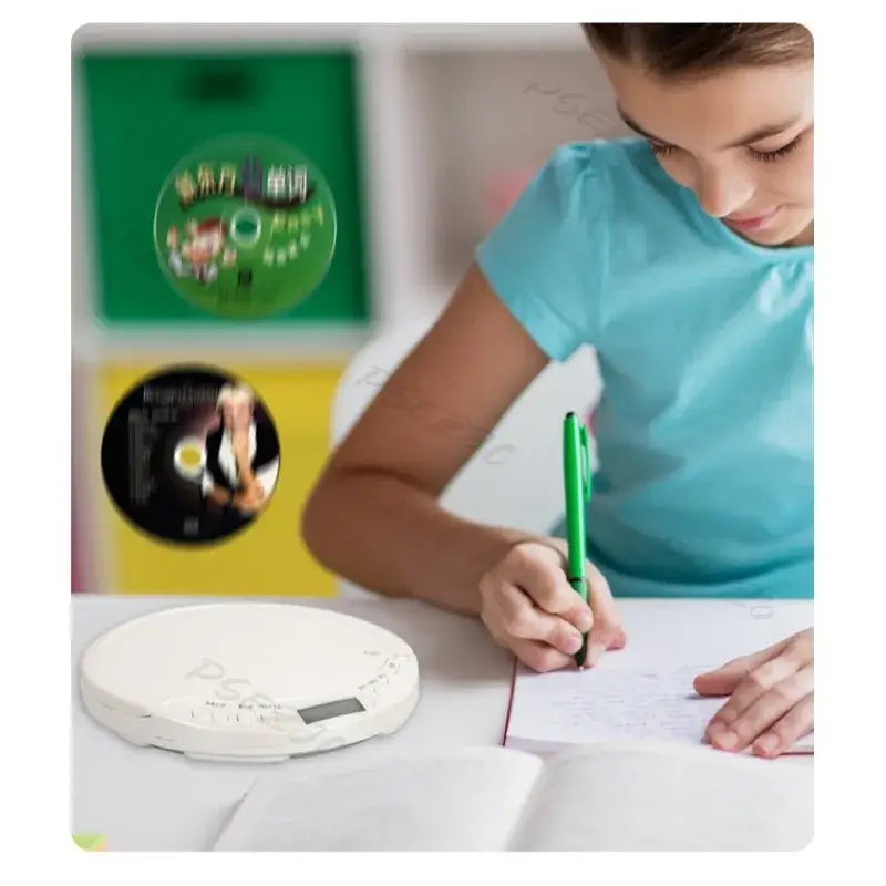 Portable Bluetooth CD Player with Display (Black & White) - SS