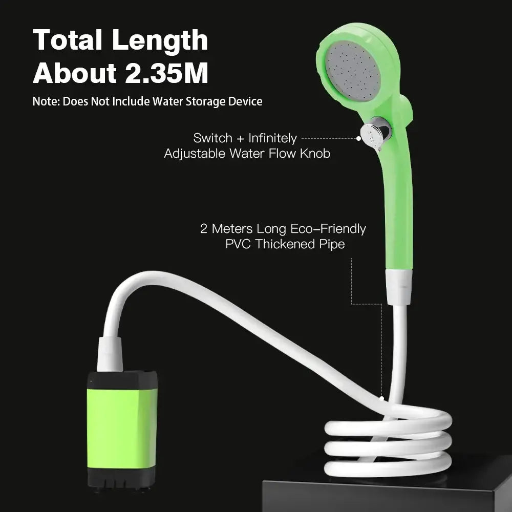 Portable Camping Shower Pump with Digital Display – 6000mAh (5 colours) - SS