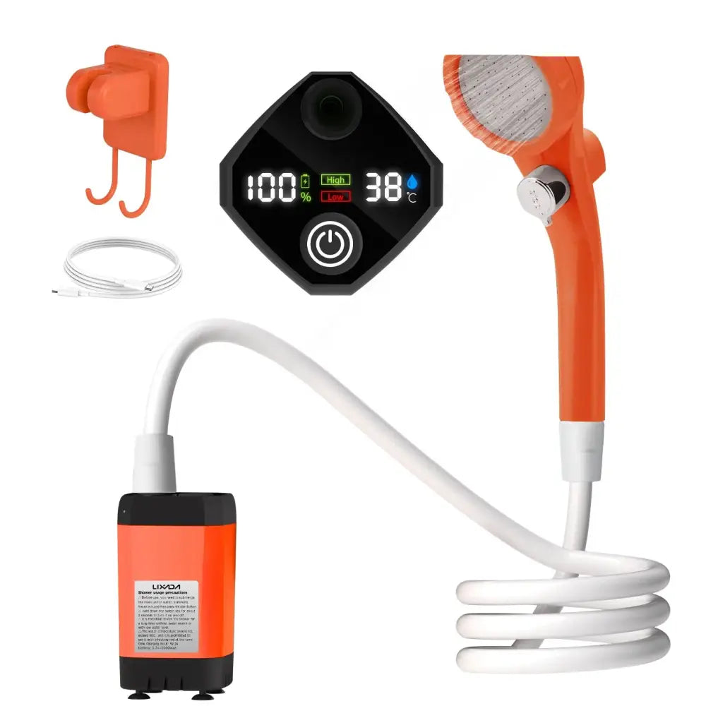 Portable Camping Shower Pump with Digital Display – 6000mAh (5 colours) - SS
