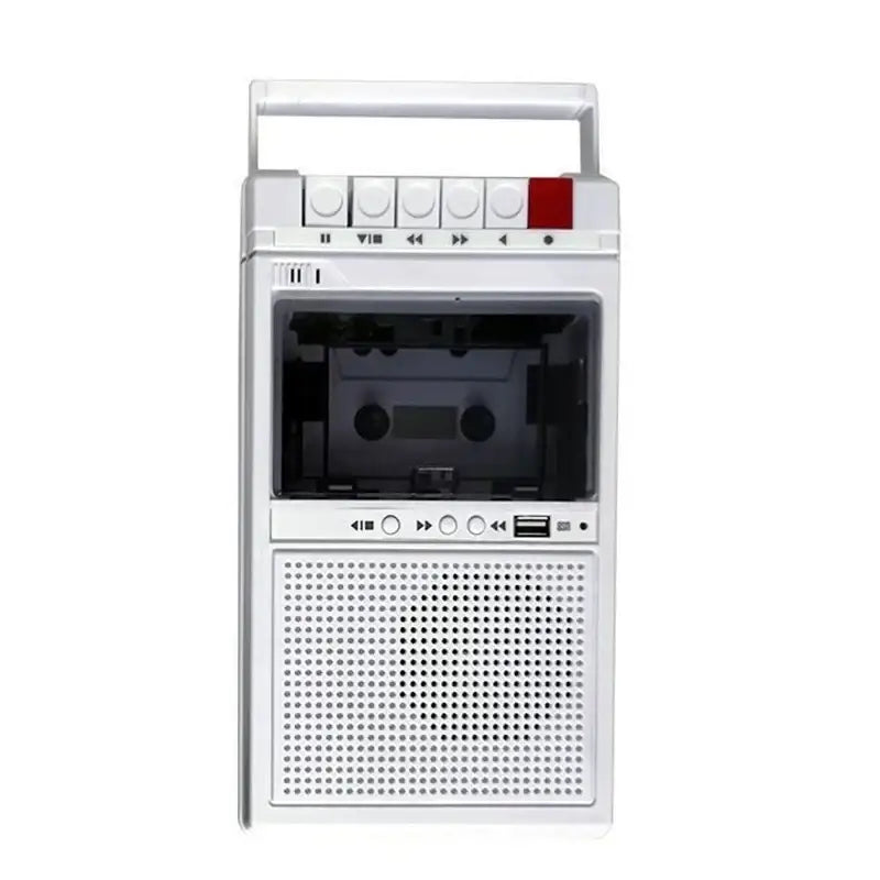 Portable Cassette Recorder Nostalgic Retro Portable Tape Player Walkie-Talkie Player Recorder and Playback All-In-One