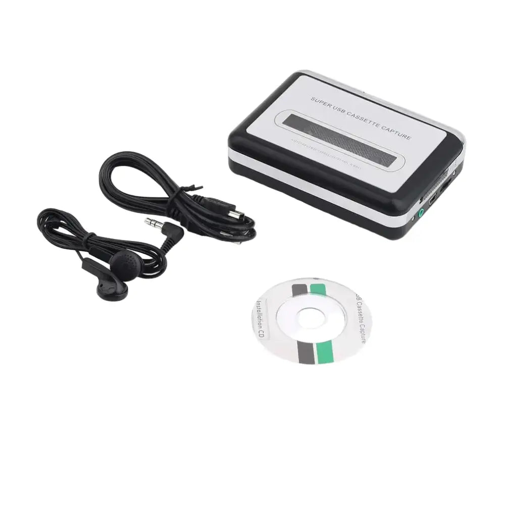 Portable Cassette to USB Converter - Silver / Cassette Player - SS