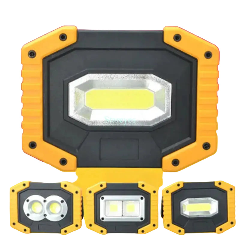 Portable COB LED Floodlight 20W Rechargeable Flood light Outdoor lamp lighting flashlight torch optional purchase 18650
