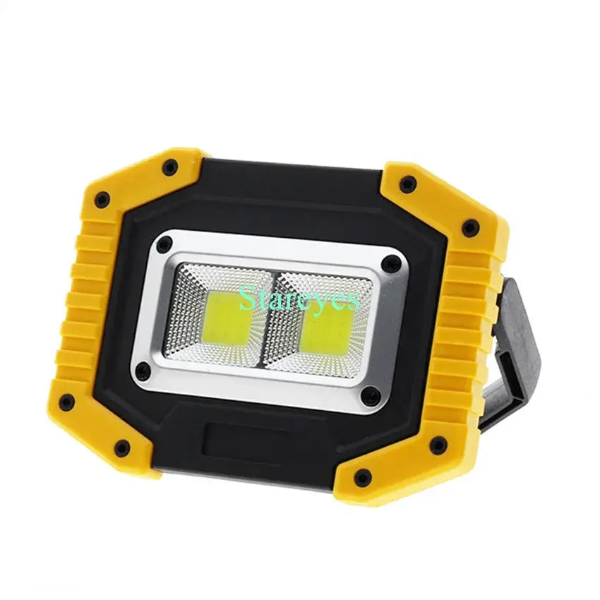 Portable COB LED Floodlight 20W Rechargeable Flood light Outdoor lamp lighting flashlight torch optional purchase 18650