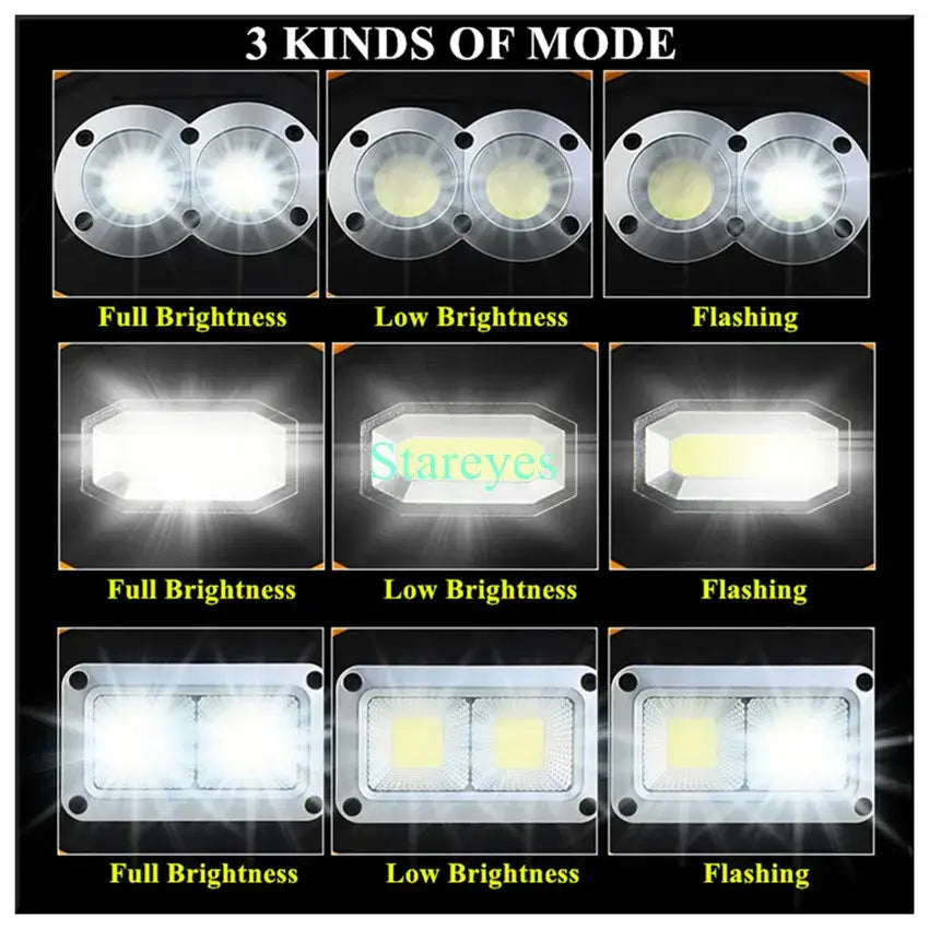 Portable COB LED Floodlight 20W Rechargeable Flood light Outdoor lamp lighting flashlight torch optional purchase 18650