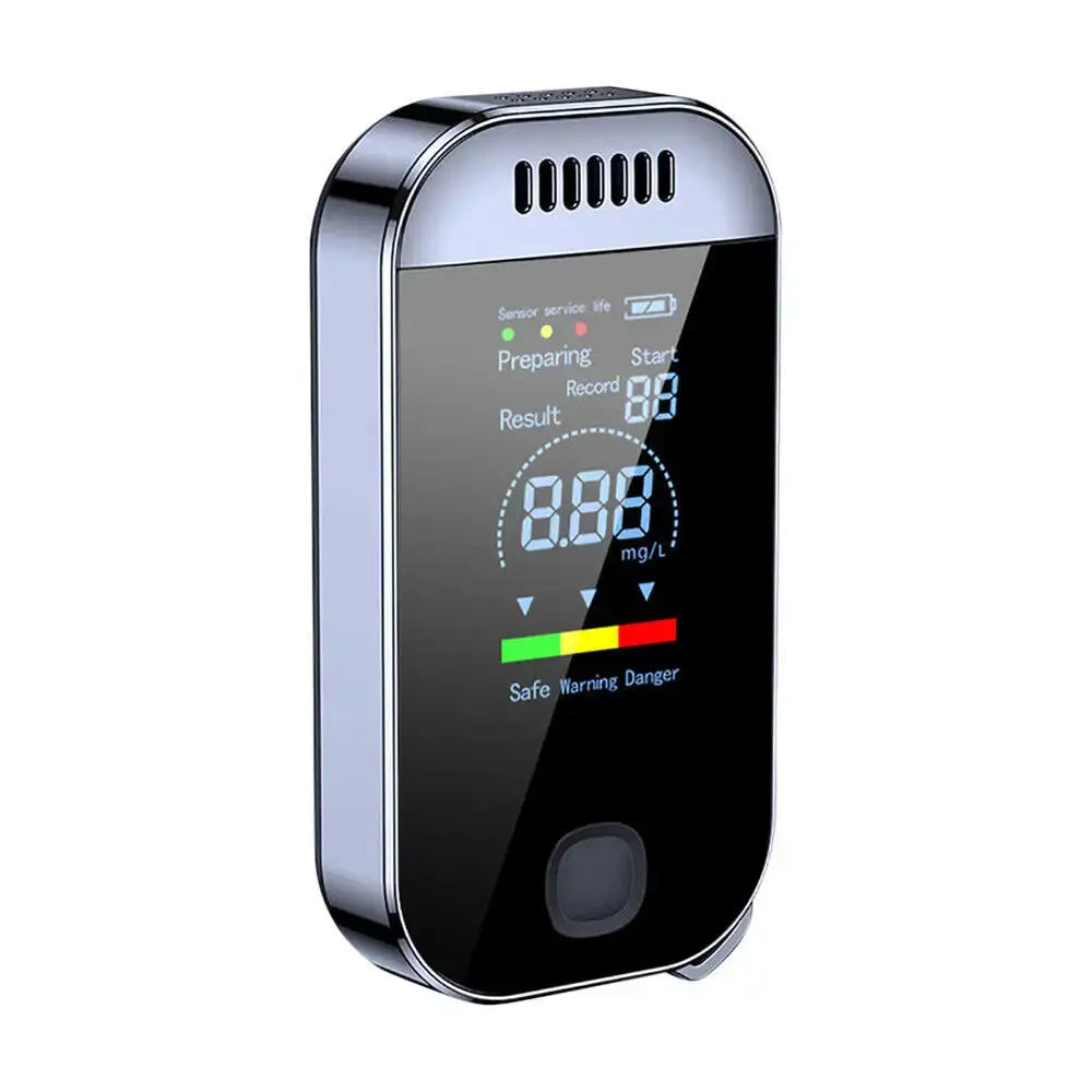 Portable Digital Alcohol Tester – Professional USB Rechargeable Breathalyzer - Black / Alcohol Tester - HBC