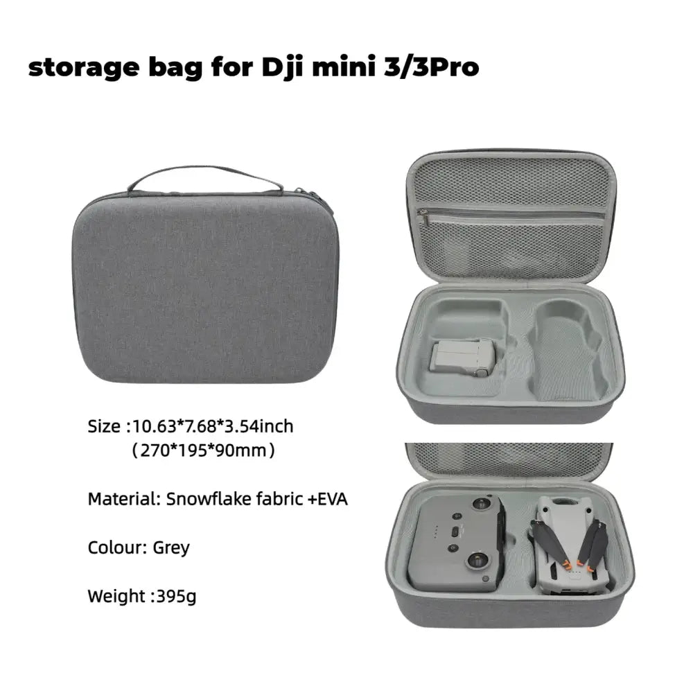 Portable Drone Bag for DJI Mini 3 & 3 Pro - Grey / Carrying Case / DJI Mini 3/Mini 3Pro - HBC