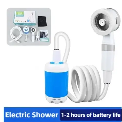 Portable Electric Camping Shower Pump 4000mAh - Blue / Camping Shower - SS