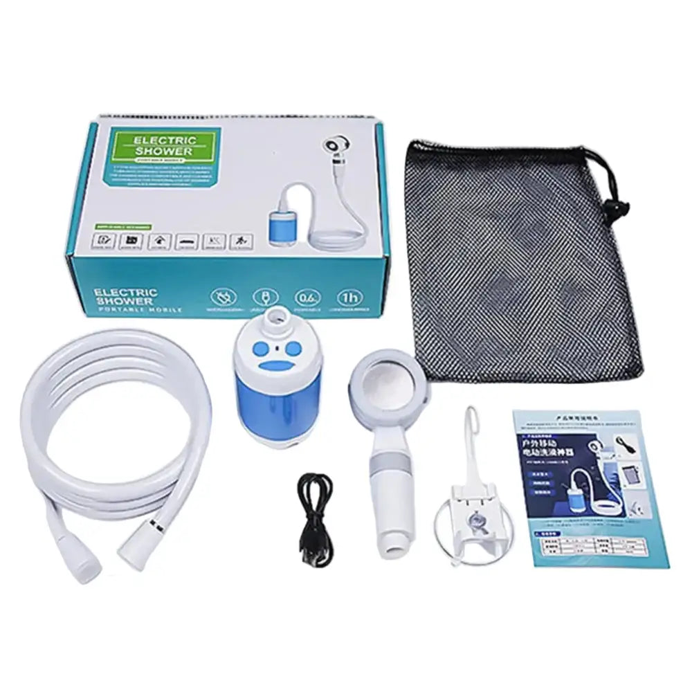 Portable Electric Camping Shower Pump 4000mAh - Blue / Camping Shower - SS