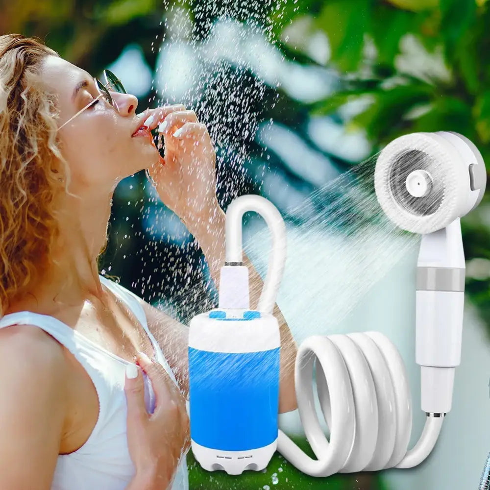 Portable Electric Camping Shower Pump 4000mAh - Blue / Camping Shower - SS