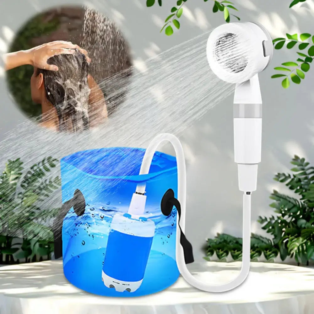 Portable Electric Camping Shower Pump 4000mAh - Blue / Camping Shower - SS
