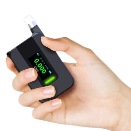 Portable Electrochemical Alcohol Tester – Professional Breathalyzer with LCD Display - Black / Breathalyzer - HBC
