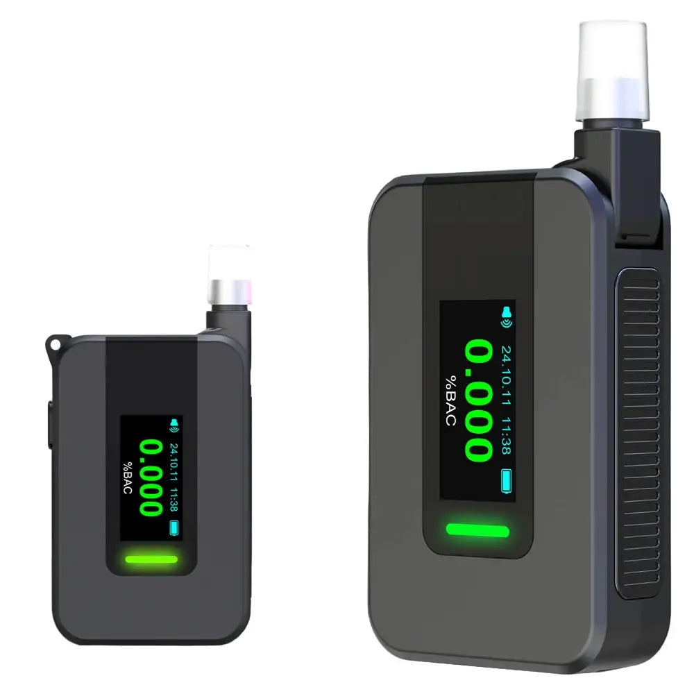 Portable Electrochemical Alcohol Tester – Professional Breathalyzer with LCD Display - Black / Breathalyzer - HBC