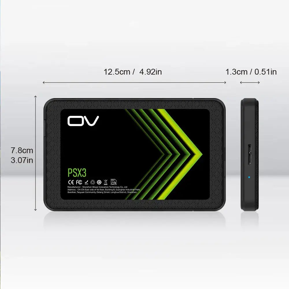 Portable External SSD 128GB–1TB USB 3.0 (400MB/s) - TWS