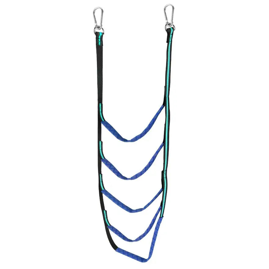 Portable Folding Boat Rope Ladder (3/4/5 Steps) (different colours available) - Blue 5 Step / Side Hanging Ladder - SS