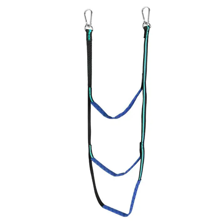 Portable Folding Boat Rope Ladder (3/4/5 Steps) (different colours available) - Blue 3 Step / Side Hanging Ladder - SS