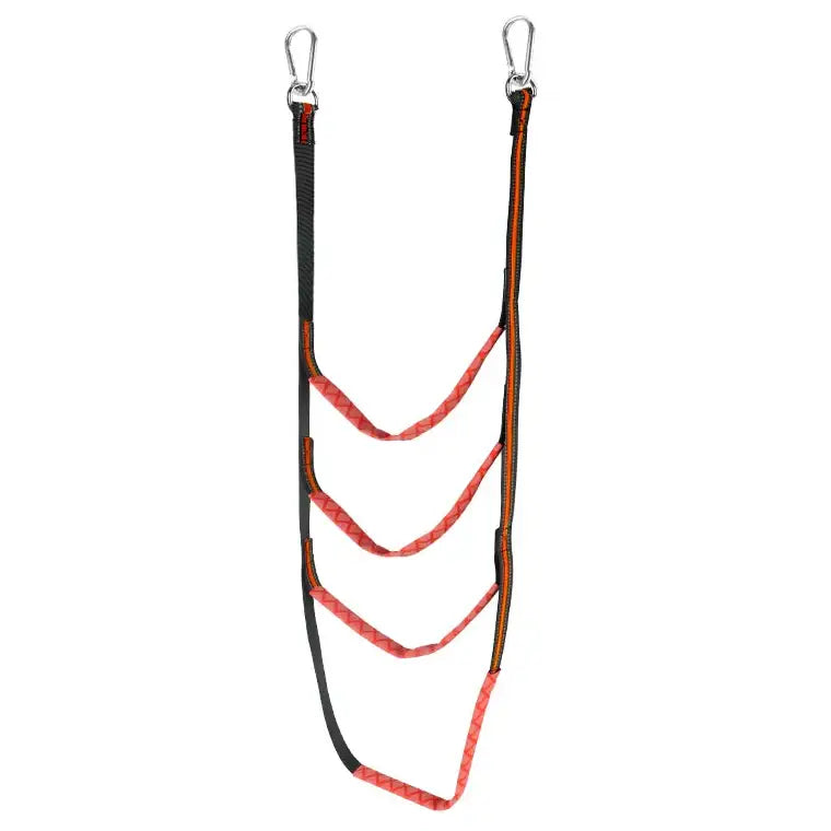 Portable Folding Boat Rope Ladder (3/4/5 Steps) (different colours available) - Red 4 Step / Side Hanging Ladder - SS