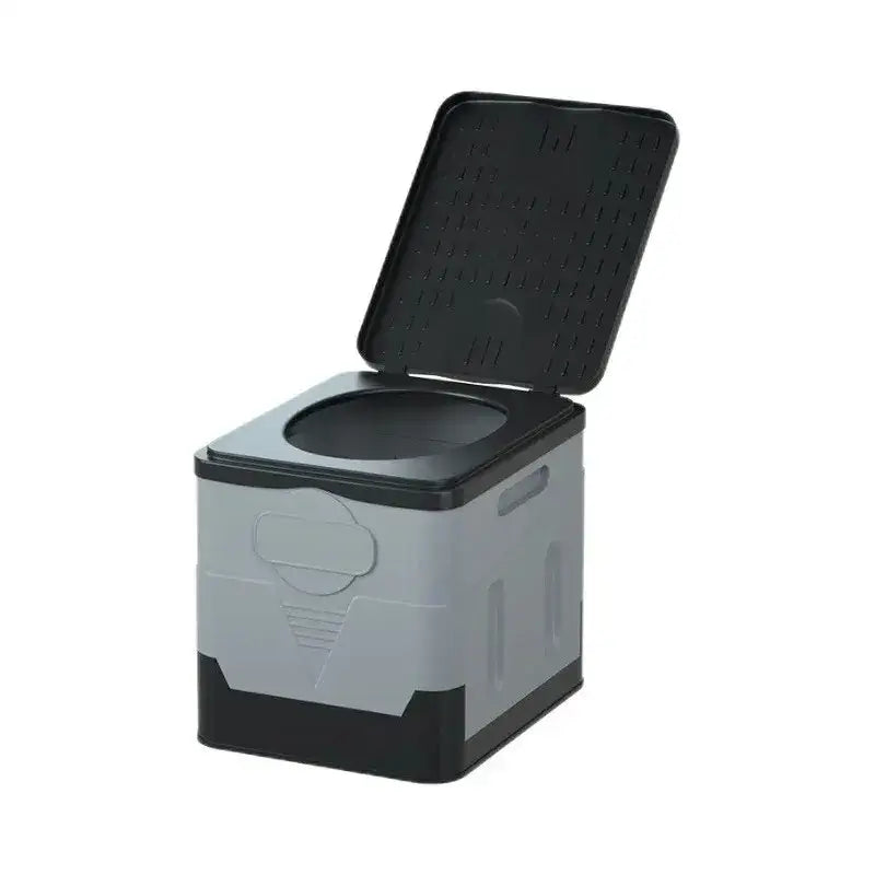 Portable Folding Emergency Travel Toilet - Gray / Folding Toilet - SS