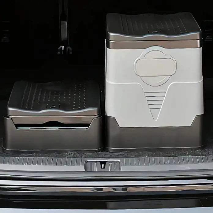 Portable Folding Emergency Travel Toilet - Gray / Folding Toilet - SS
