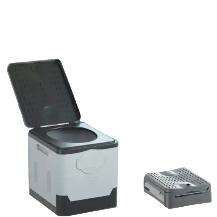 Portable Folding Emergency Travel Toilet - Gray / Folding Toilet - SS