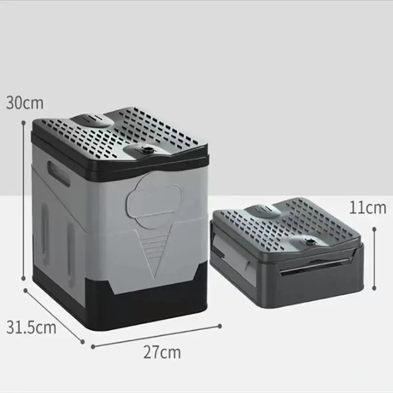 Portable Folding Emergency Travel Toilet - Gray / Folding Toilet - SS
