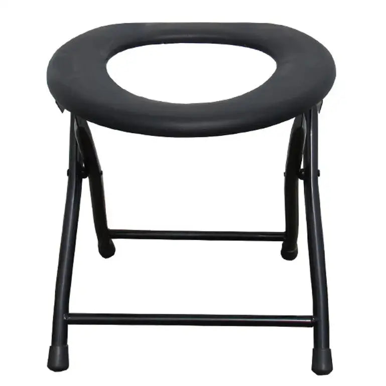 Portable Folding Outdoor Toilet Seat - Black / Folding Toilet Seat - SS