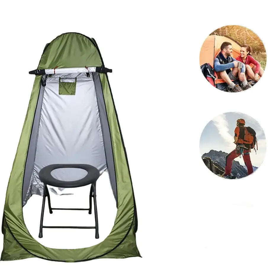 Portable Folding Outdoor Toilet Seat - Black / Folding Toilet Seat - SS